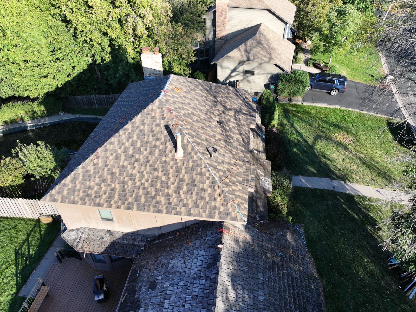 Wide roof restoration after severe weather